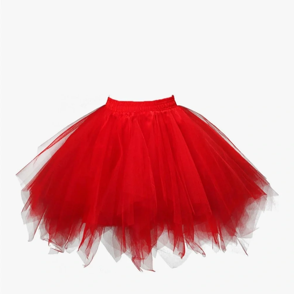 Red Tulle Tutu Skirt - Picture 6 of 8